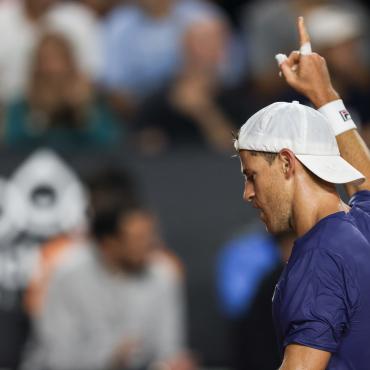 Imagen de Diego Schwartzman jugó un emotivo partido en el cierre de la primera ronda del YPF Rosario Challenger
